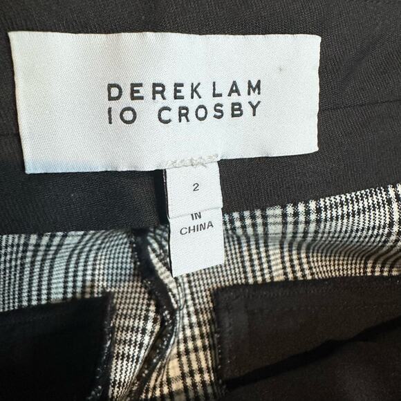 Derek Lam 10 Crosby Plaid Cropped Flare Trouser Pant 2 - Picture 3 of 11